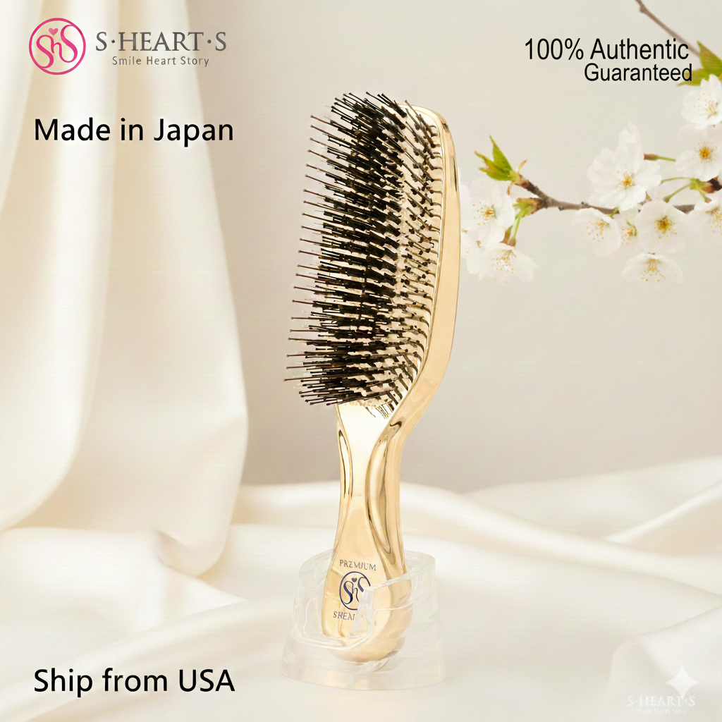 S-HEART-S World Premium Scalp Brush – Japanese Luxury Salon‑Grade Long Handle Model