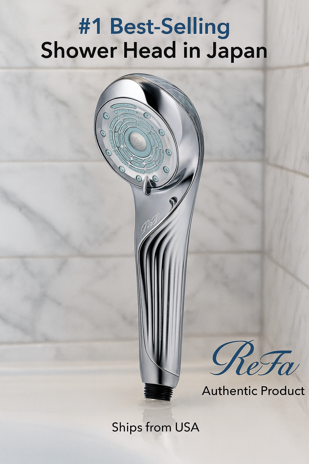 ReFa FINE BUBBLE U – Japanese Luxury Fine‑Bubble Beauty Shower Head